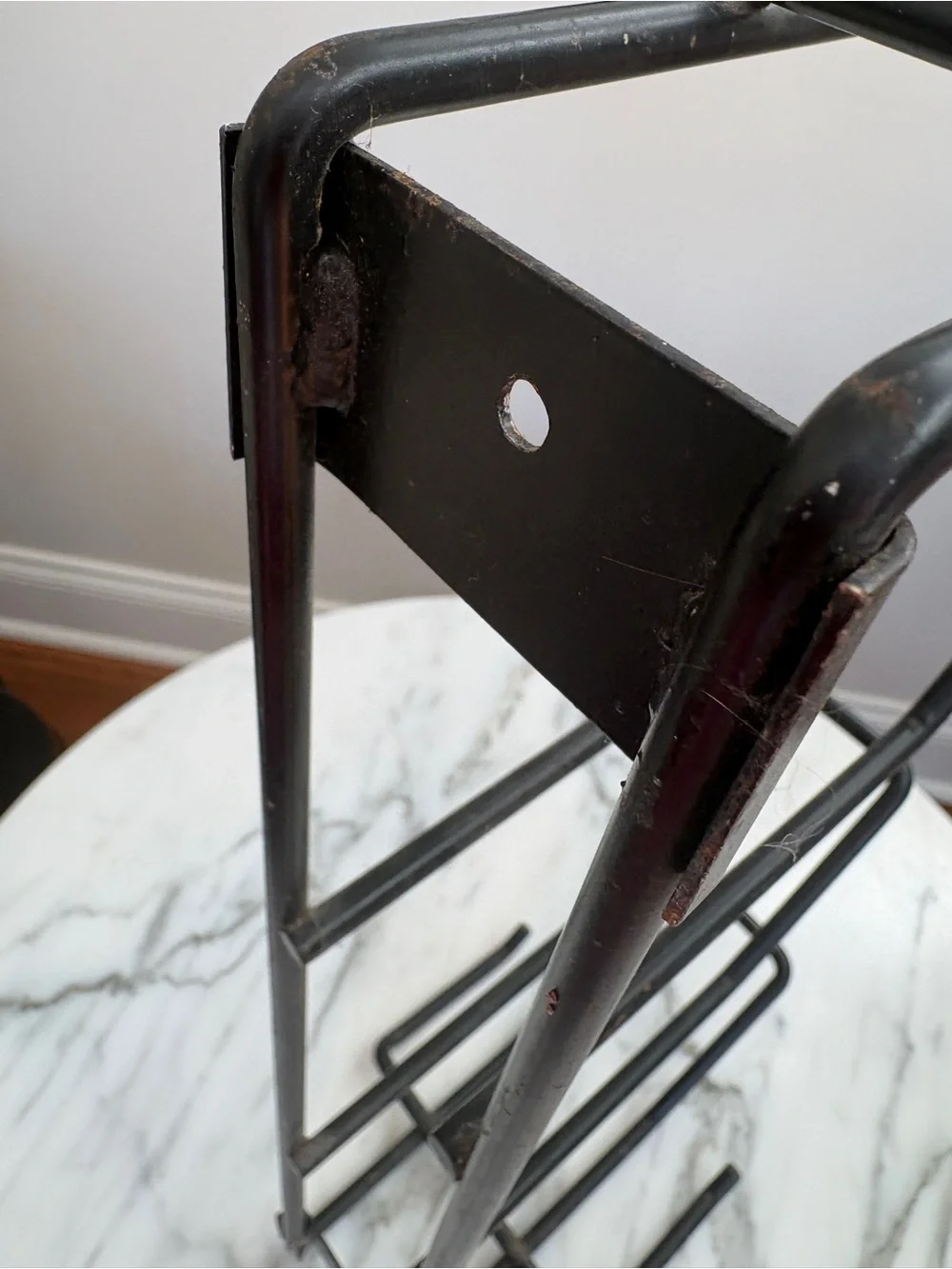 Black Metal Golf Bag and Shoe Rack